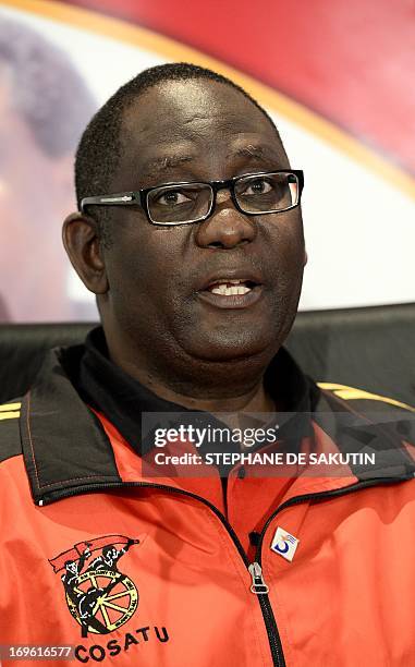 The general secretary of the Congress of South African Trade Unions , Zwelinzima Vavi, gives a press conference on May 29, 2013 at COSATU...