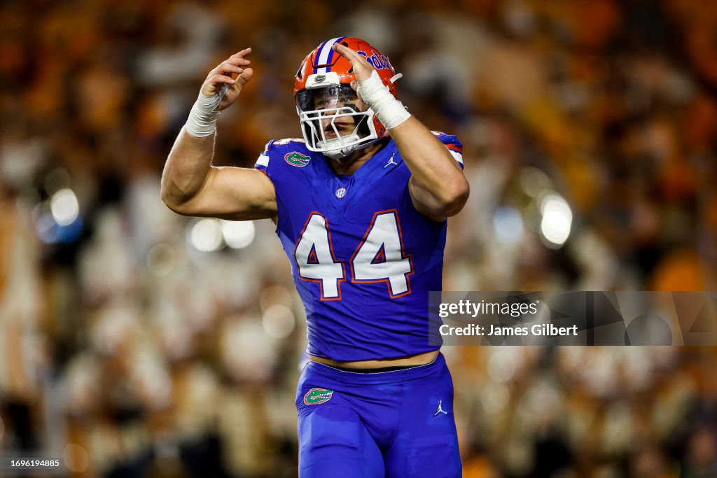 James Pyburn Jack Pyburn of the Florida Gators reacts during the first half of a ...