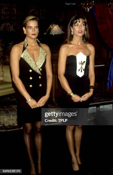Princess Stéphanie of Monaco stands with an unidentified woman at club Tatou in New York, New York, September 22, 1990.