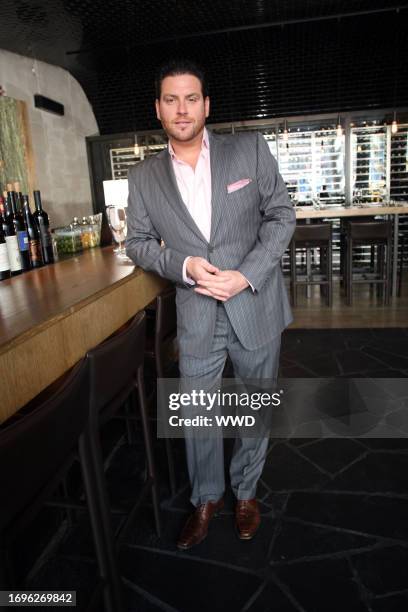 Chef Scott Conant at Faustina. Conant wears Ermenegildo Zegna.