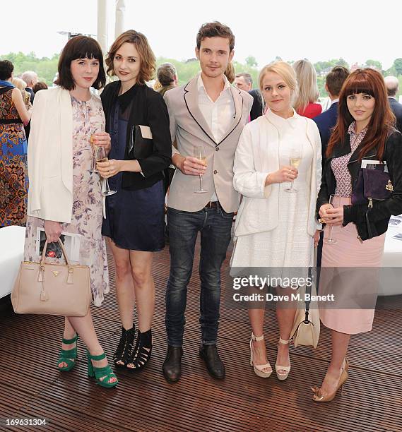 Alexandra Roach, Tuppence Middleton, guests and Ophelia Lovibond attend at the Audi Royal Polo Challenge 2013 at Chester Racecourse on May 29, 2013...