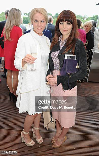 Ophelia Lovibond and guest attends at the Audi Royal Polo Challenge 2013 at Chester Racecourse on May 29, 2013 in Chester, England.