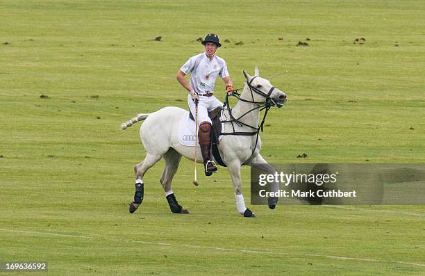 Prince William, Duke of Cambridge playing in the Audi Polo Challenge at Chester Racecourse on May 29, 2013 in Chester, England.