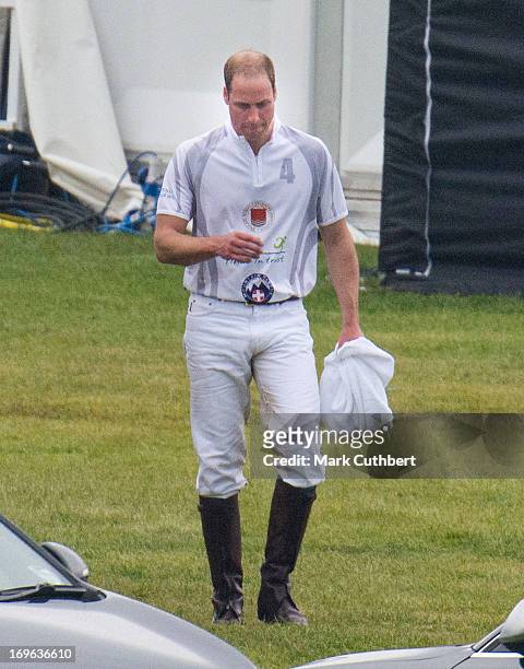 Prince William, Duke of Cambridge after playing in the Audi Polo Challenge at Chester Racecourse on May 29, 2013 in Chester, England.Ê