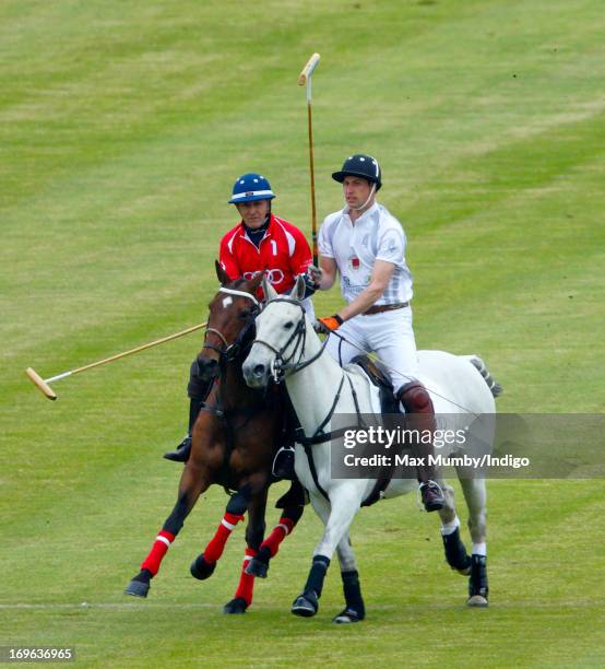 Prince William, Duke of Cambridge plays in the Audi Polo Challenge at Chester Racecourse on May 29, 2013 in Chester, England.