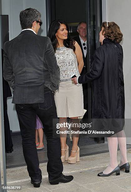 Salma Hayek attends Prima Materia VIP Preview on May 29, 2013 in Venice, Italy.