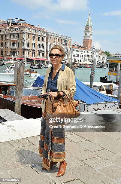 Farah Diba attends Prima Materia VIP Preview on May 29, 2013 in Venice, Italy.