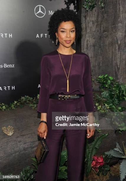 Actress Sophie Okonedo attends Columbia Pictures and Mercedes-Benz Present the US Red Carpet Premiere of AFTER EARTH at Ziegfeld Theatre on May 29,...