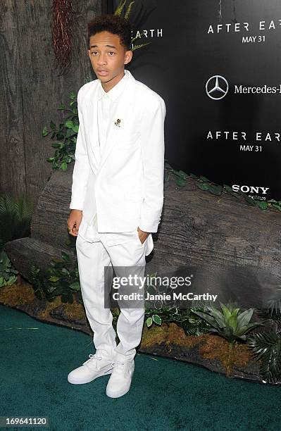 Actor Jaden Smith attends Columbia Pictures and Mercedes-Benz Present the US Red Carpet Premiere of AFTER EARTH at Ziegfeld Theatre on May 29, 2013...