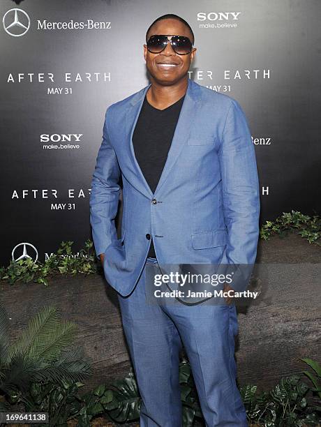 Doug E. Fresh attends Columbia Pictures and Mercedes-Benz Present the US Red Carpet Premiere of AFTER EARTH at Ziegfeld Theatre on May 29, 2013 in...