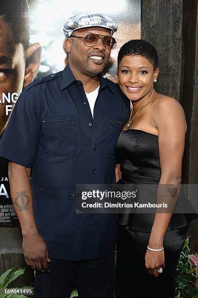 Jazzy Jeff and Lynette Jackson attend the "After Earth" premiere at the Ziegfeld Theater on May 29, 2013 in New York City.