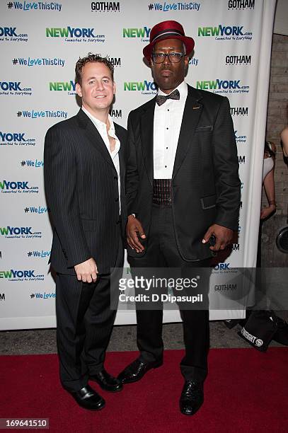 Brett Reizen and Leland Hardy attend the NewYork.com launch party at Arena on May 29, 2013 in New York City.