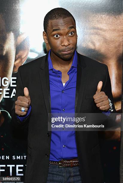 Actor Jay Pharoah attends the "After Earth" premiere at the Ziegfeld Theater on May 29, 2013 in New York City.