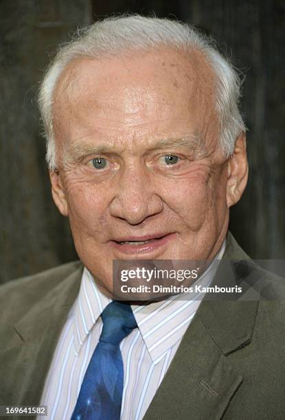 Buzz Aldrin attends the "After Earth" premiere at the Ziegfeld Theater on May 29, 2013 in New York City.