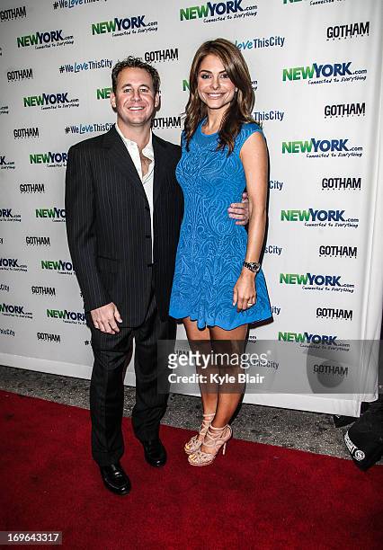 Brett Reizen and Maria Menounos attend the NewYork.com Launch Party at Arena on May 29, 2013 in New York City.