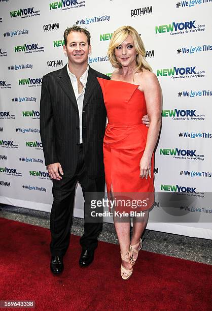 Brett Reizen and Jane Krakowski attend the NewYork.com Launch Party at Arena on May 29, 2013 in New York City.