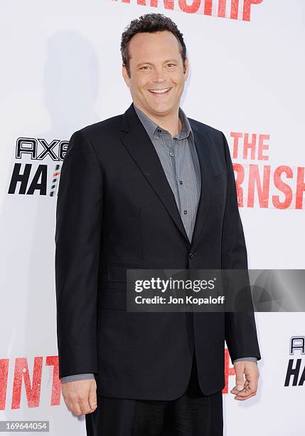 Actor Vince Vaughn arrives at the Los Angeles Premiere "The Internship" at Regency Village Theatre on May 29, 2013 in Westwood, California.