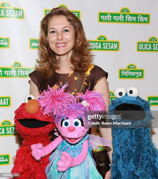 Princess Sarah Zeid with Elmo, Abby and Cookie Monster at the 11th Annual Sesame Street Workshop Benefit Gala at Cipriani 42nd Street on May 29, 2013...