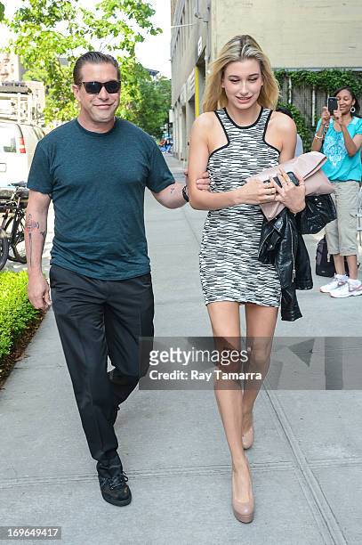Actor Stephen Baldwin and Hailey Baldwin enters their Soho hotel on May 29, 2013 in New York City.