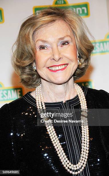 Sesame Workshop founder Joan Ganz Cooney attends the 11th annual Sesame Street Workshop Benefit Gala at Cipriani 42nd Street on May 29, 2013 in New...