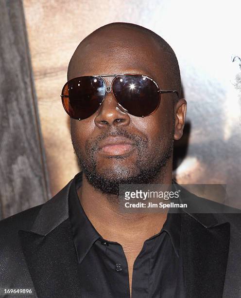 Wyclef Jean attends the "After Earth" premiere at the Ziegfeld Theater on May 29, 2013 in New York City.