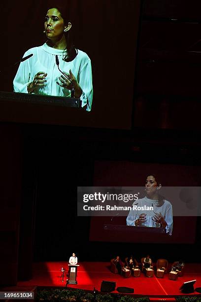 Crown Princess Mary of Denmark delivers her speech during the third day of The Women Deliver Conference on May 30, 2013 in Kuala Lumpur, Malaysia....