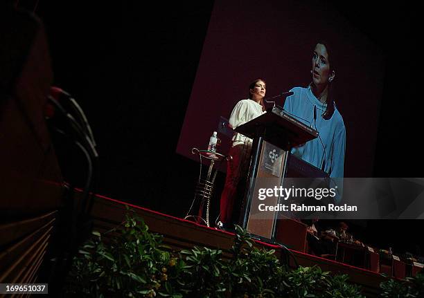 Crown Princess Mary of Denmark delivers her speech during the third day of The Women Deliver Conference on May 30, 2013 in Kuala Lumpur, Malaysia....