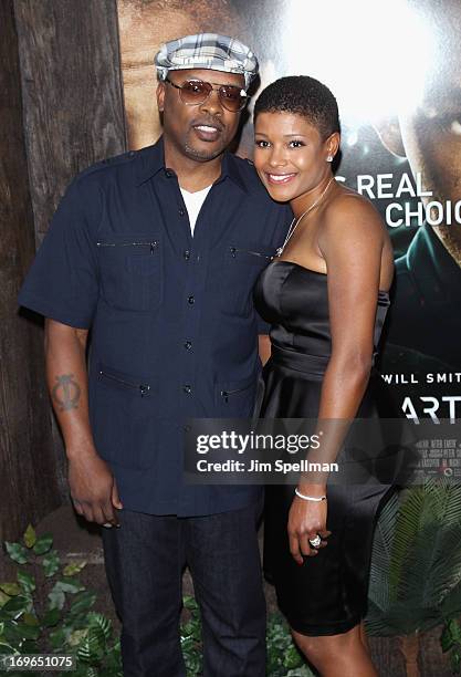 Jazzy Jeff and Lynette Jackson attend the "After Earth" premiere at the Ziegfeld Theater on May 29, 2013 in New York City.