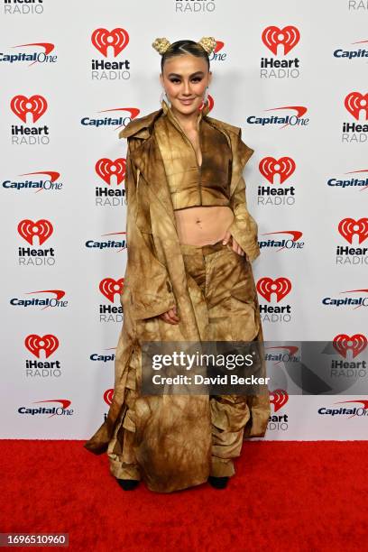 Agnez Mo attends the 2023 iHeartRadio Music Festival at T-Mobile Arena on September 22, 2023 in Las Vegas, Nevada.