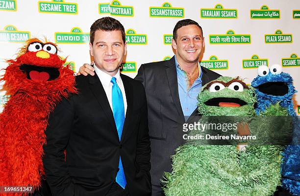 Personality Tom Murro and Chris Nirshel attend the 11th annual Sesame Street Workshop Benefit Gala at Cipriani 42nd Street on May 29, 2013 in New...