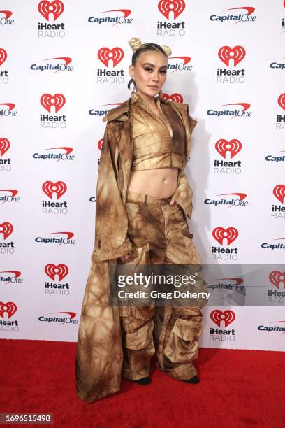 Agnez Mo attends the 2023 iHeartRadio Music Festival at T-Mobile Arena on September 22, 2023 in Las Vegas, Nevada.