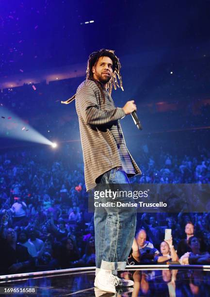 Cole performs onstage during the 2023 iHeartRadio Music Festival at T-Mobile Arena on September 22, 2023 in Las Vegas, Nevada.