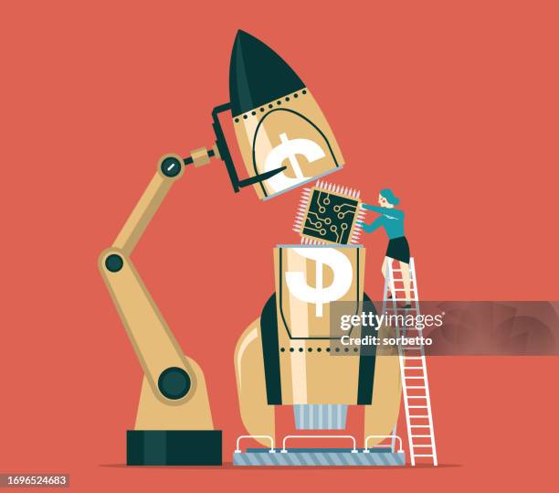 development - businesswoman - startup stock illustrations