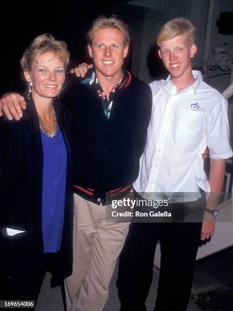 Actor Gary Busey, wife Judy and son Jake attend the Crossroads School's "Cabaret '87" Benefit Performance on May 9, 1987 at the Wadsworth Theatre,...