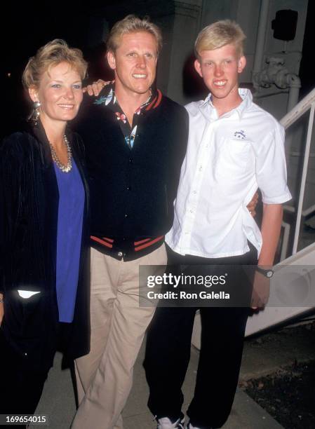 Actor Gary Busey, wife Judy and son Jake attend the Crossroads School's "Cabaret '87" Benefit Performance on May 9, 1987 at the Wadsworth Theatre,...