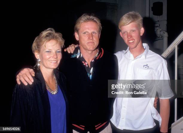 Actor Gary Busey, wife Judy and son Jake attend the Crossroads School's "Cabaret '87" Benefit Performance on May 9, 1987 at the Wadsworth Theatre,...