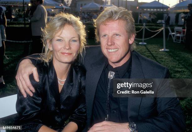 Actor Gary Busey and wife Judy attend the USA Today's Fifth Anniversary Celebration on September 10, 1987 at Culver Studios in Culver City,...