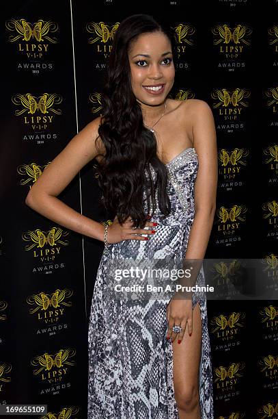 Dionne Bromfield attends the Lipsy VIP Fashion Awards 2013 at Dstrkt on May 29, 2013 in London, England.