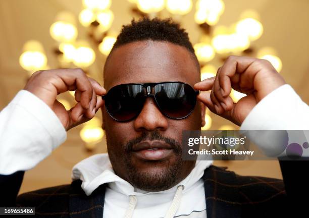 Dereck Chisora poses during a press conference on May 30, 2013 in London, England.