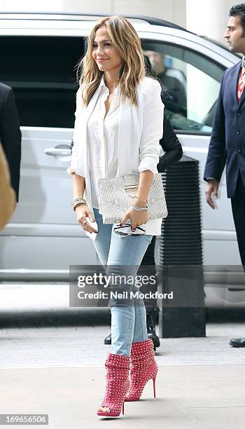 Jennifer Lopez seen at BBC Radio One on May 30, 2013 in London, England.