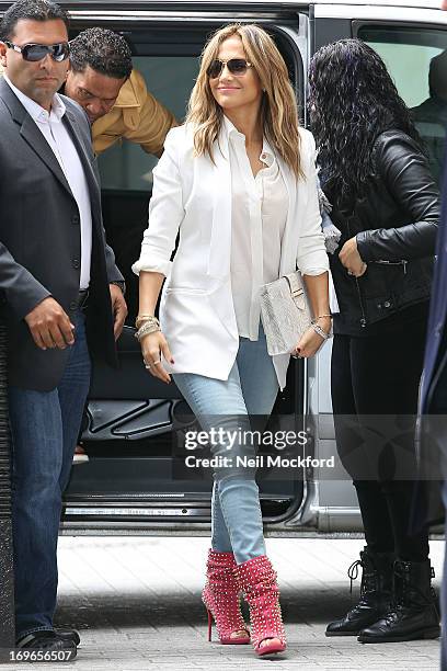 Jennifer Lopez seen at BBC Radio One on May 30, 2013 in London, England.