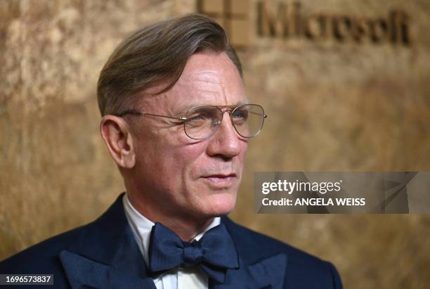British-US actor Daniel Craig arrives for The Albies hosted by the Clooney Foundation at the New York Public Library in New York City on September...
