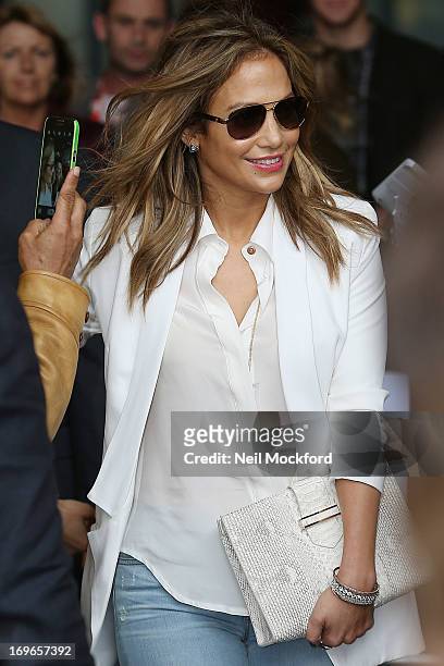 Jennifer Lopez seen at BBC Radio One on May 30, 2013 in London, England.