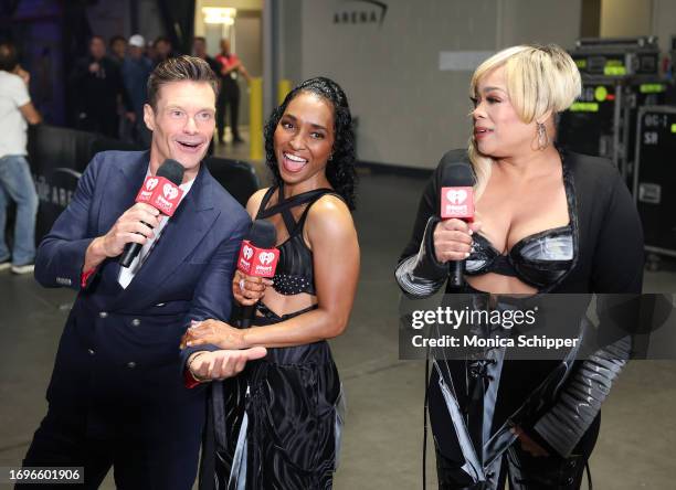 Ryan Seacrest, Rozonda “Chilli” Thomas and Tionne “T-Boz” Watkins attend the 2023 iHeartRadio Music Festival at T-Mobile Arena on September 22, 2023...