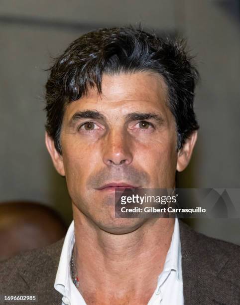 Polo player and model Nacho Figueras is seen leaving a party at Steak 48 on September 22, 2023 in Philadelphia, Pennsylvania.