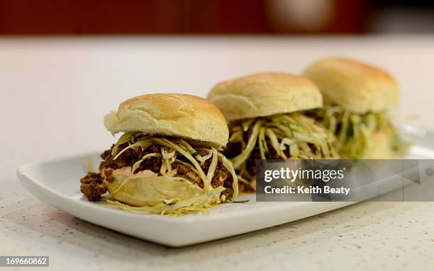 Iron Chef Rob Feenie cooking Asian sloppy Joes in the Star kitchen. Photos by Keith Beaty.