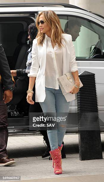 Jennifer Lopez pictured at Radio 1 on May 30, 2013 in London, England.