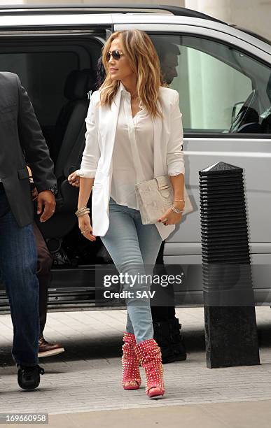 Jennifer Lopez pictured at Radio 1 on May 30, 2013 in London, England.