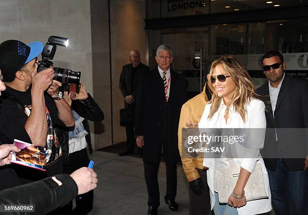 Jennifer Lopez pictured at Radio 1 on May 30, 2013 in London, England.