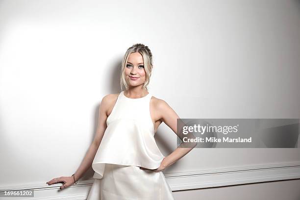 Laura Whitmore poses for Stella/Esquire Portrait Studio at Somerset House on May 29, 2013 in London, England.